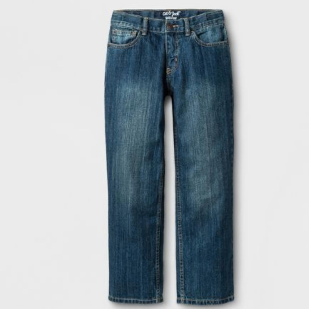 Boys' Relaxed Straight Fit Jeans - Cat & Jack™ SIZE 14 HUSKY